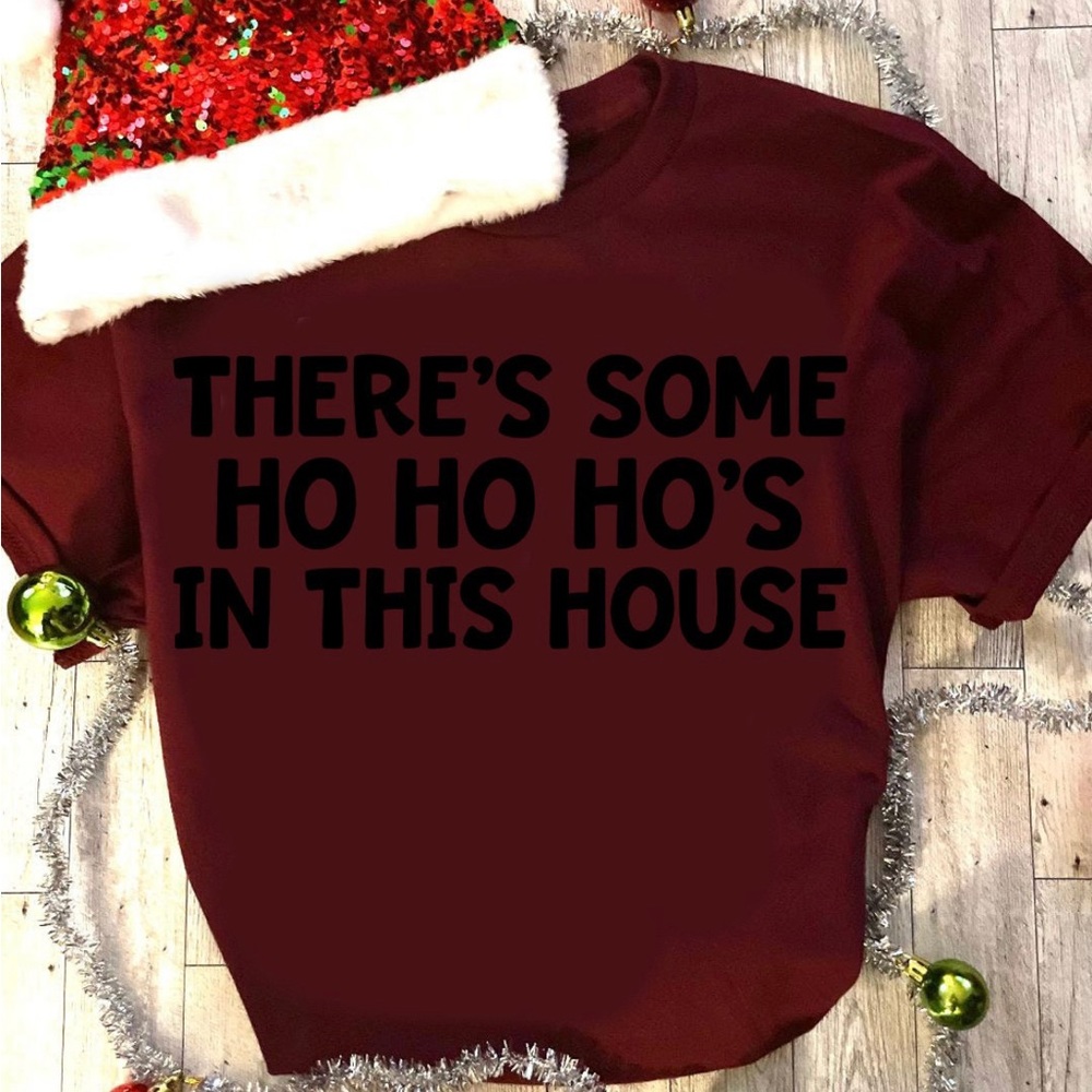 Custom made holiday tees with punny phrases, get it?
